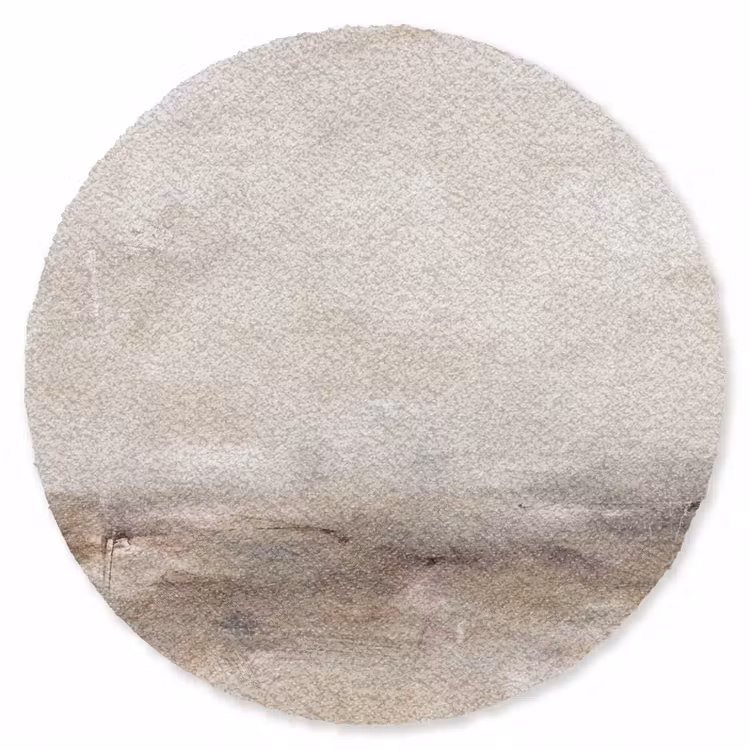 Teppich - Abstrakt – Landschaft – Modern – Beige – Kunst - Abstrakt - Landschap - Modern - Beige - Kunst Vloerkleed Rond klein