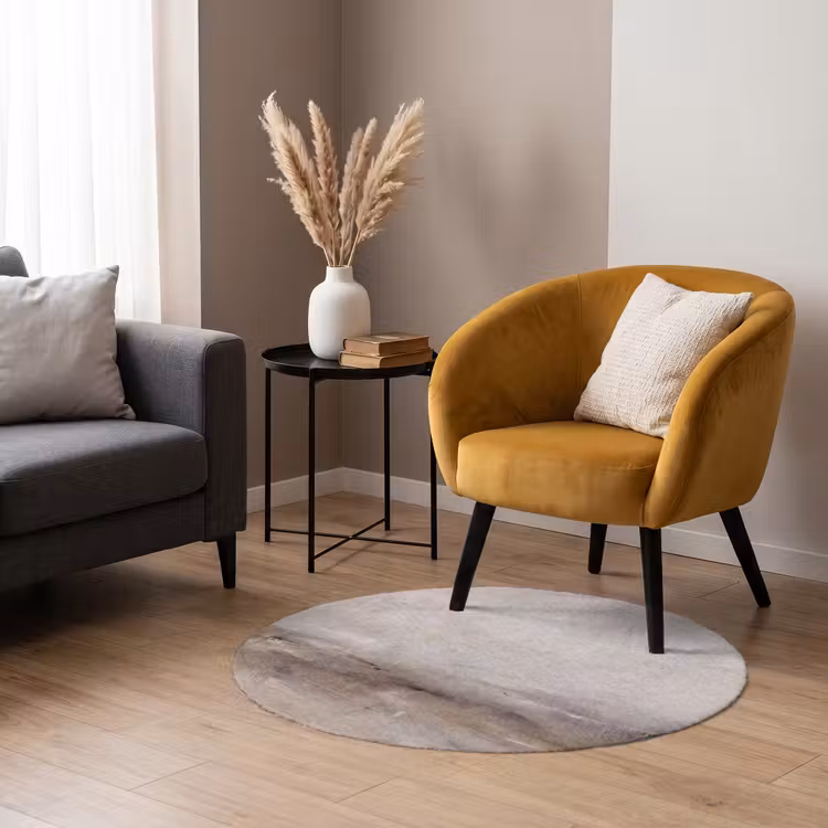 Teppich - Abstrakt – Landschaft – Modern – Beige – Kunst - Abstrakt - Landschap - Modern - Beige - Kunst Vloerkleed Rond klein