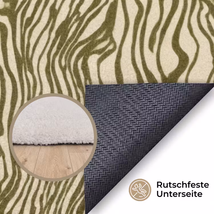 Abstract - Marmer - Groen Vloerkleed Rechthoek klein 1091 -uniquesellingpoint_antislip_DE_DE