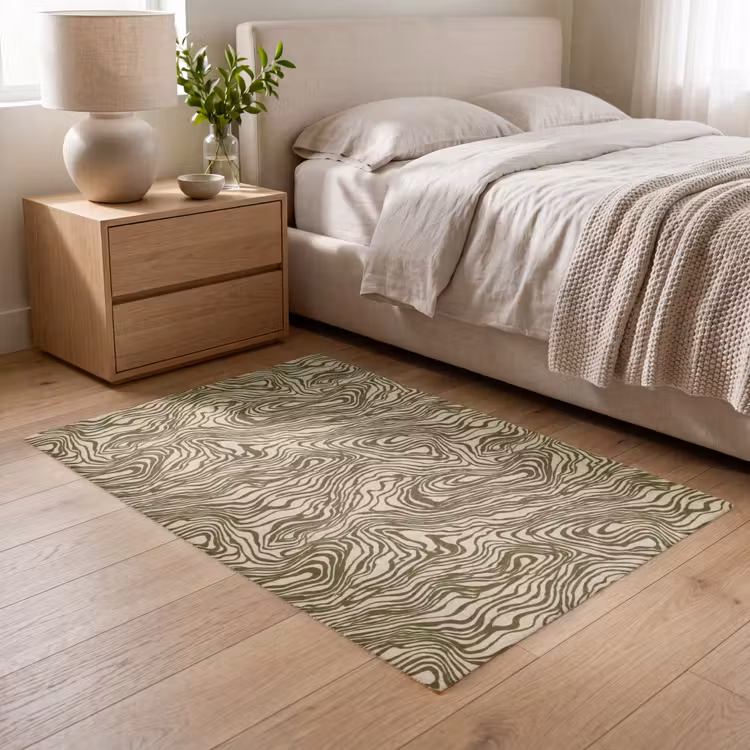 Abstract - Marmer - Groen Vloerkleed Rechthoek klein 1091 -atmosphere_sfeer3_global