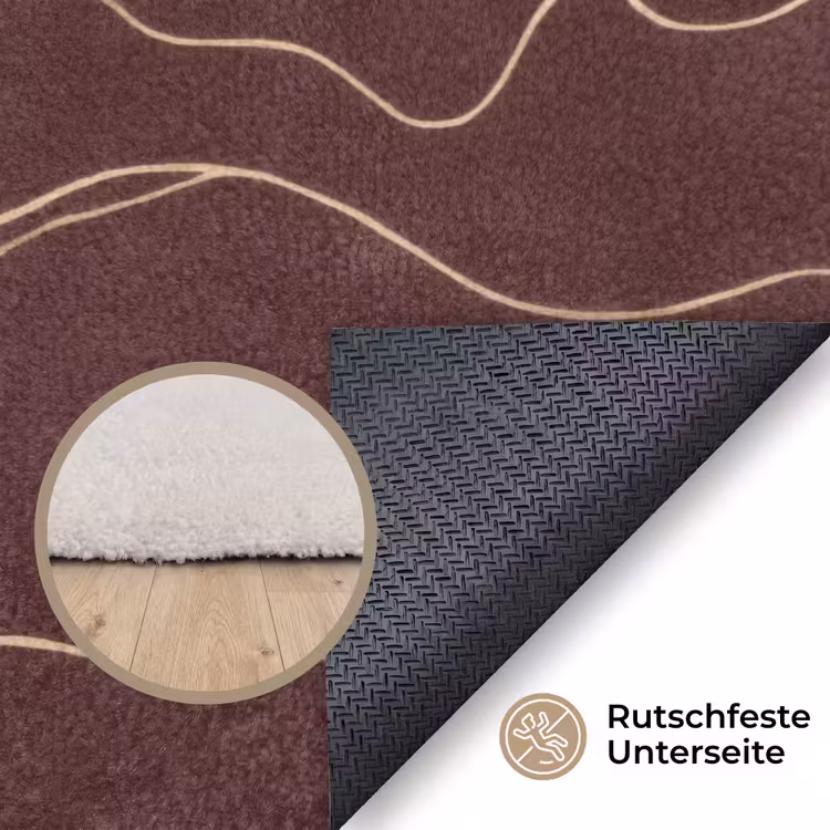Abstract - Modern - Bruin Vloerkleed Rechthoek klein 1091 -uniquesellingpoint_antislip_DE_DE