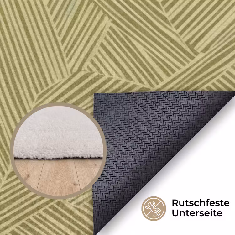 Abstract - Modern - Groen Vloerkleed Rechthoek klein 1091 -uniquesellingpoint_antislip_DE_DE
