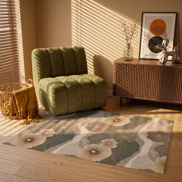 Abstract - Modern - Groen Vloerkleed Rechthoek klein 1091 -atmosphere_sfeer1_global
