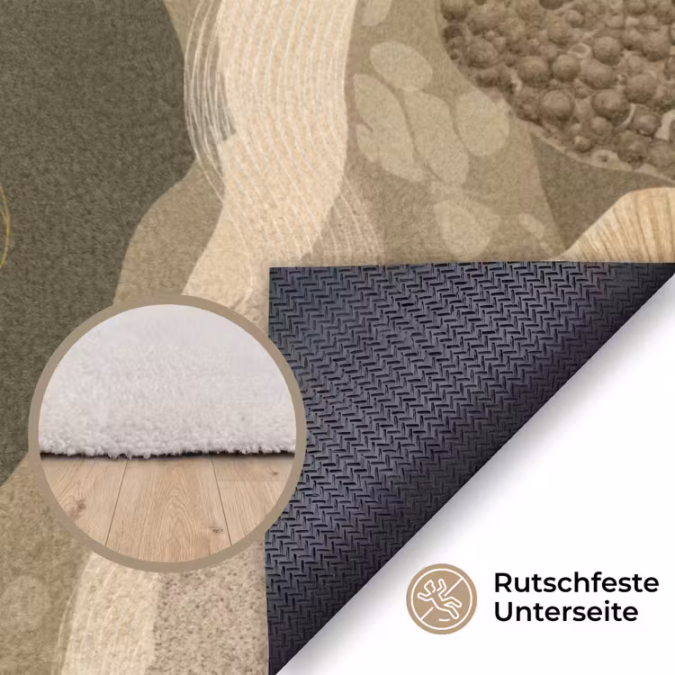 Abstract - Modern - Groen Vloerkleed Rechthoek klein 1091 -uniquesellingpoint_antislip_DE_DE
