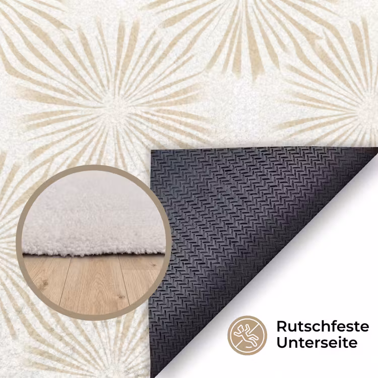 Abstract - Motief - Beige Vloerkleed Rechthoek klein 1091 -uniquesellingpoint_antislip_DE_DE