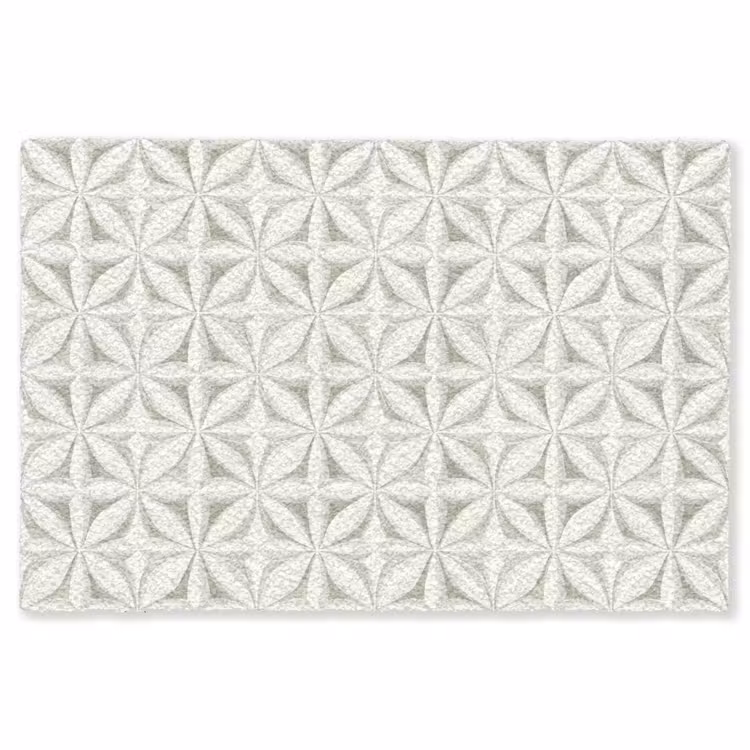 Abstract - Structuur - Grijs - Wit Vloerkleed Rechthoek klein 1091 -3d