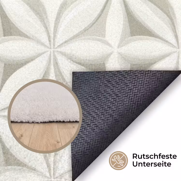 Abstract - Structuur - Grijs - Wit Vloerkleed Rechthoek klein 1091 -uniquesellingpoint_antislip_DE_DE