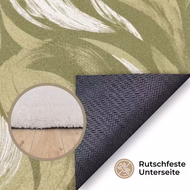 Abstract - Textuur - Groen Vloerkleed Rechthoek klein 1091 -uniquesellingpoint_antislip_DE_DE