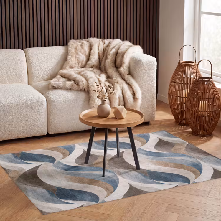 Abstract - Golven - Kleurrijk Vloerkleed Rechthoek klein 1091 -atmosphere_sfeer2_global
