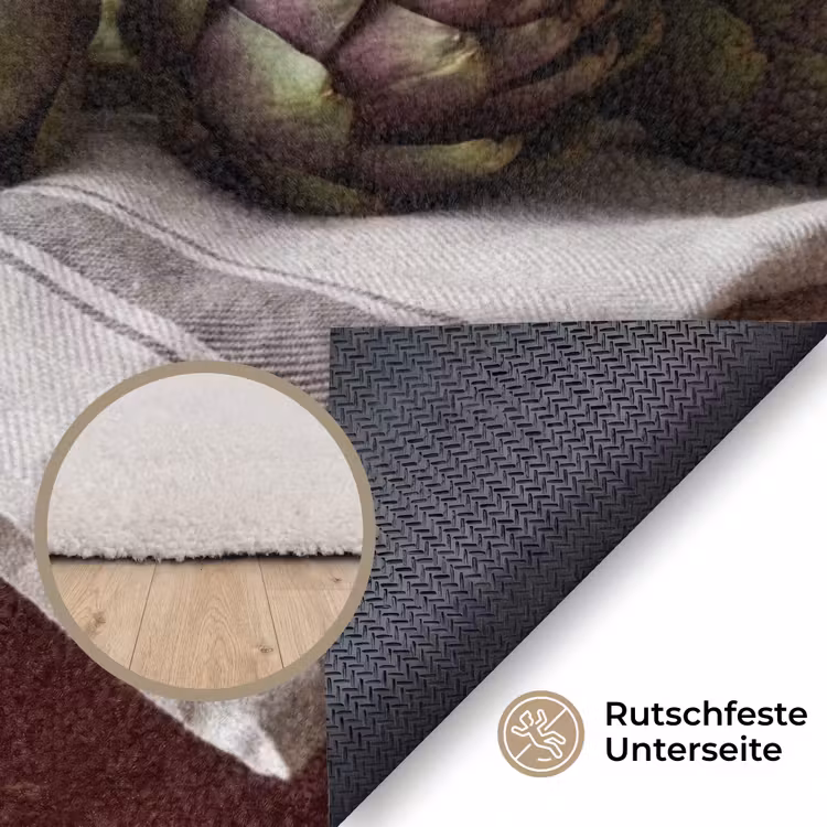 Teppich - Artischocke – Essen – Rustikal - Artisjok - Eten - Rustiek Vloerkleed Rechthoek klein