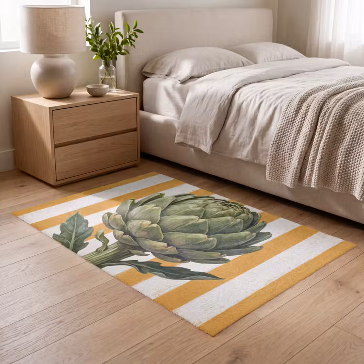 Teppich - Artischocke – Modern – Gemüse - Artisjok - Modern - Groente Vloerkleed Rechthoek klein