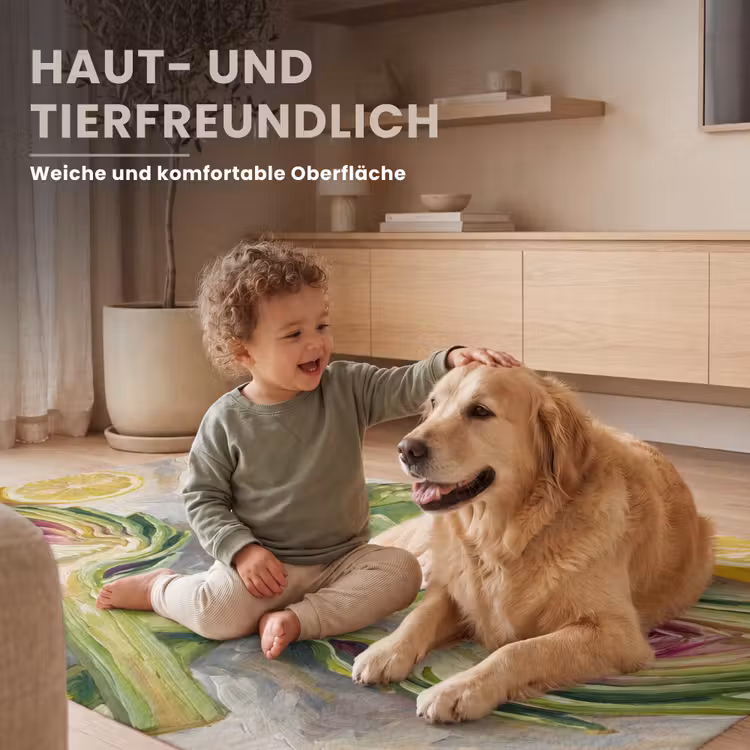 Teppich - Artischocke – Zitrone – Essen - Artisjok - Citroen - Eten Vloerkleed Rechthoek klein