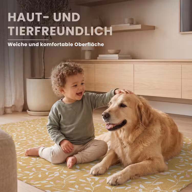 Takjes - Patroon - Oker Vloerkleed Rechthoek klein 1091 -uniquesellingpoint_USP_zachtDE_DE