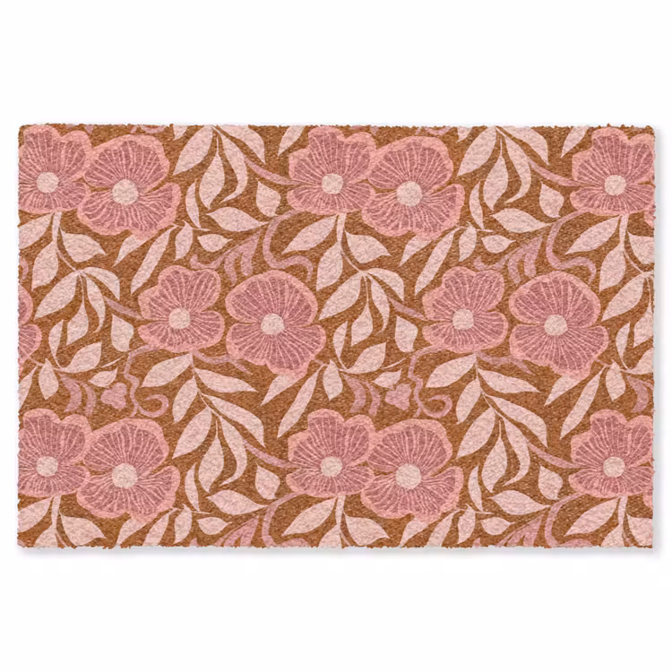 Sfeer - Bloemen - Roze Vloerkleed Rechthoek klein 1091 -3d
