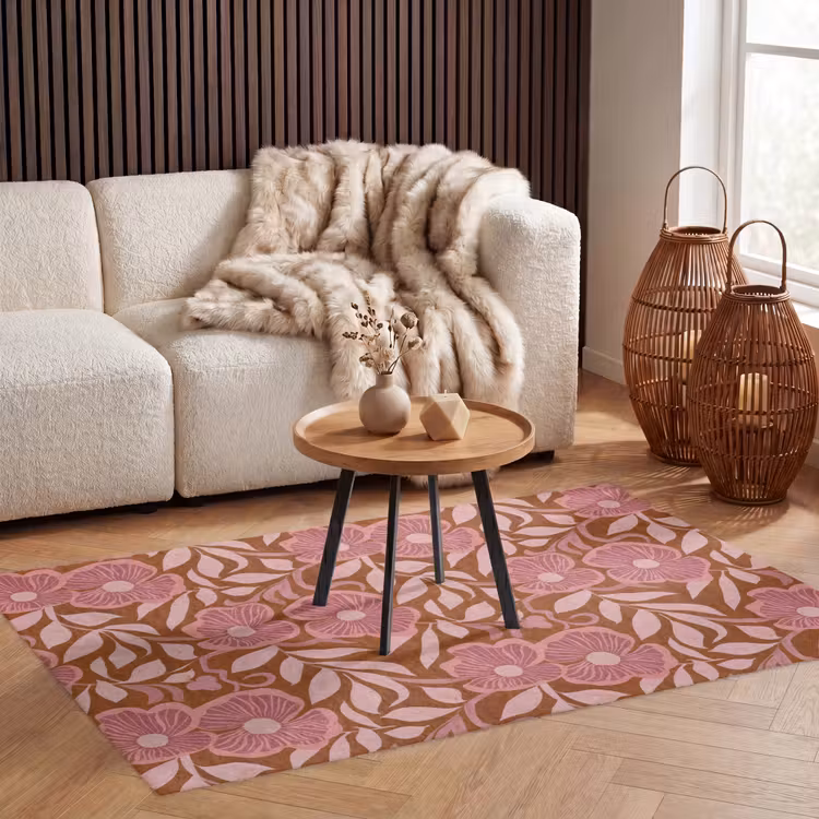 Sfeer - Bloemen - Roze Vloerkleed Rechthoek klein 1091 -atmosphere_sfeer2_global