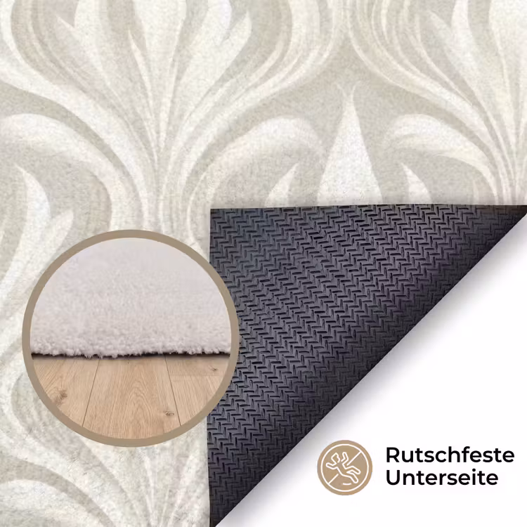 Barok - Patroon - Beige Vloerkleed Rechthoek klein 1091 -uniquesellingpoint_antislip_DE_DE