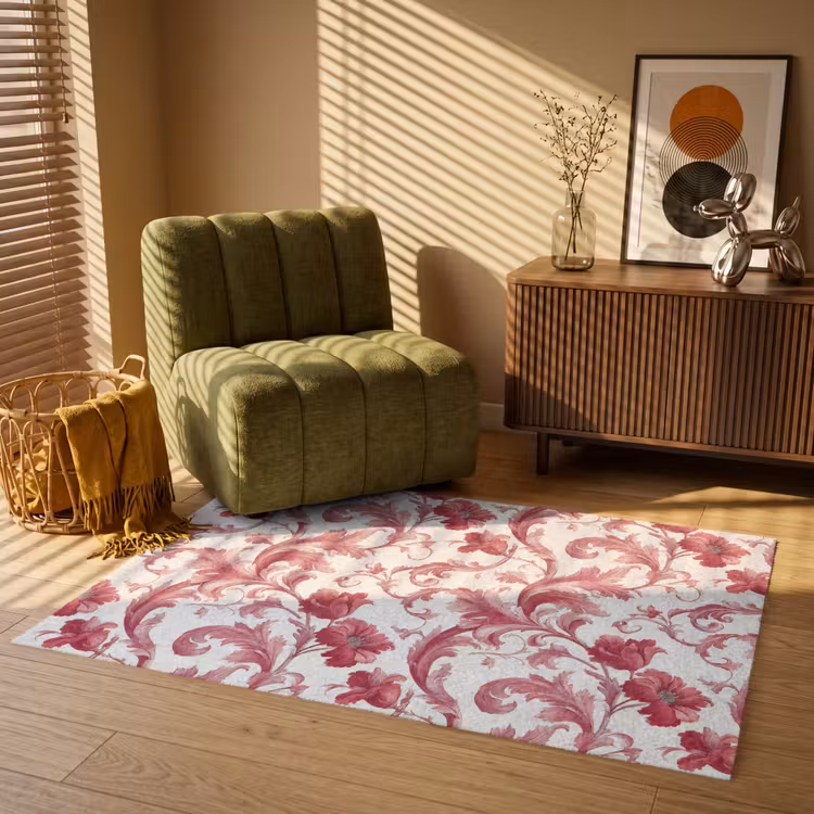 Barok - Patroon - Rood Vloerkleed Rechthoek klein 1091 -atmosphere_sfeer1_global