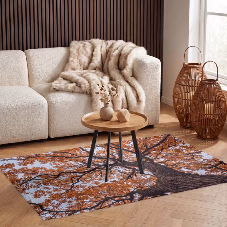 Boom - Bladerdak - Herfst - Oranje - Sfeervol Vloerkleed Rechthoek klein -atmosphere_sfeer2_global