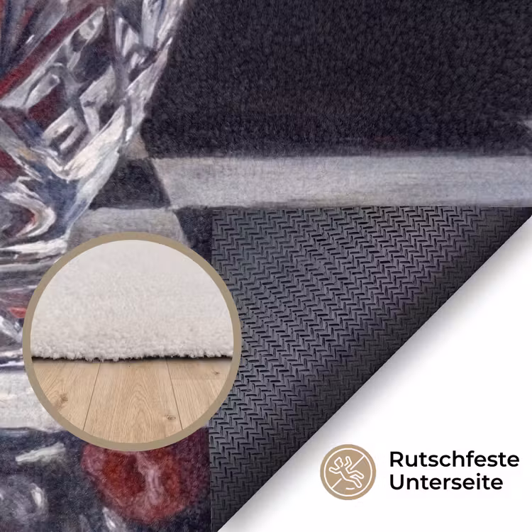 Teppich - Beeren – Kristall – Stillleben - Bessen - Kristal - Stilleven Vloerkleed Rechthoek klein
