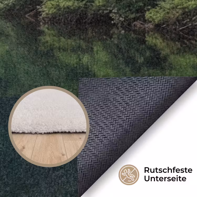 Bergen - Meer - Bos Vloerkleed Rechthoek klein -uniquesellingpoint_antislip_DE_DE