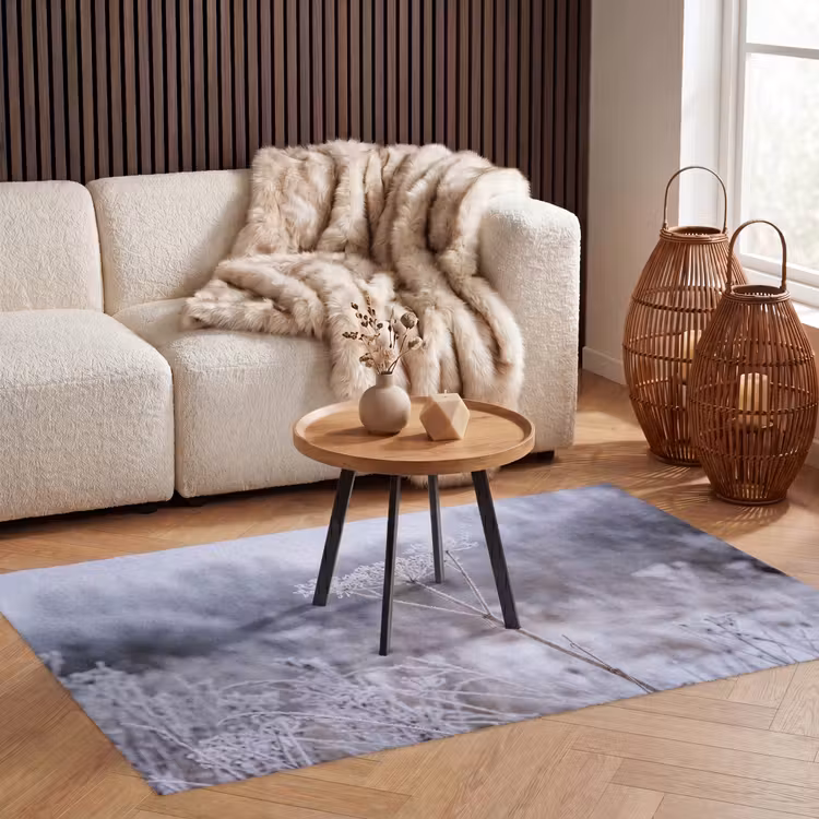 Schermbloem - Rijp - Kristallen - Winter - Delicaat Vloerkleed Rechthoek klein -atmosphere_sfeer2_global