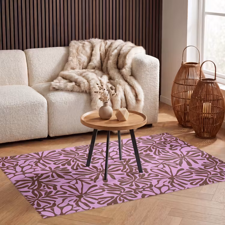 Organisch - Patroon - Roze Vloerkleed Rechthoek klein 1091 -atmosphere_sfeer2_global