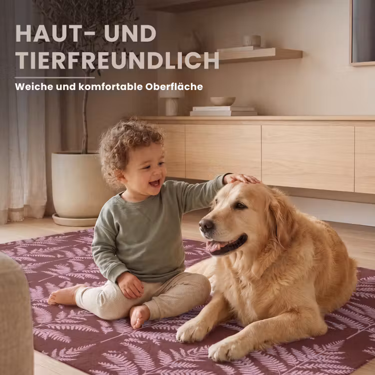 Blad - Patroon - Paars Vloerkleed Rechthoek klein 1091 -uniquesellingpoint_zacht_DE