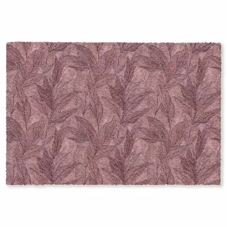 Bladeren - Patroon - Paars Vloerkleed Rechthoek klein 1091 -3d