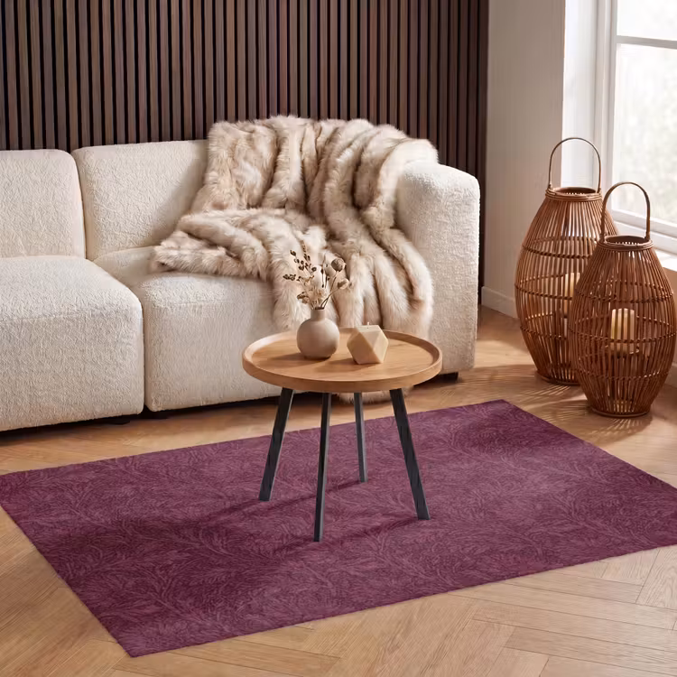 Bladeren - Patroon - Paars Vloerkleed Rechthoek klein 1091 -atmosphere_sfeer2_global