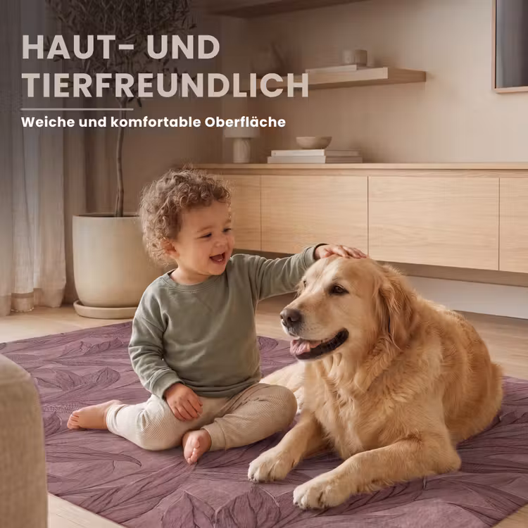 Bladeren - Patroon - Paars Vloerkleed Rechthoek klein 1091 -uniquesellingpoint_zacht_DE