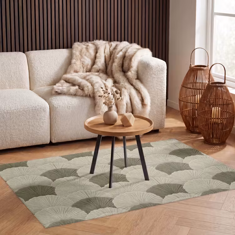 Bladeren - Structuur - Groen Vloerkleed Rechthoek klein 1091 -atmosphere_sfeer2_global