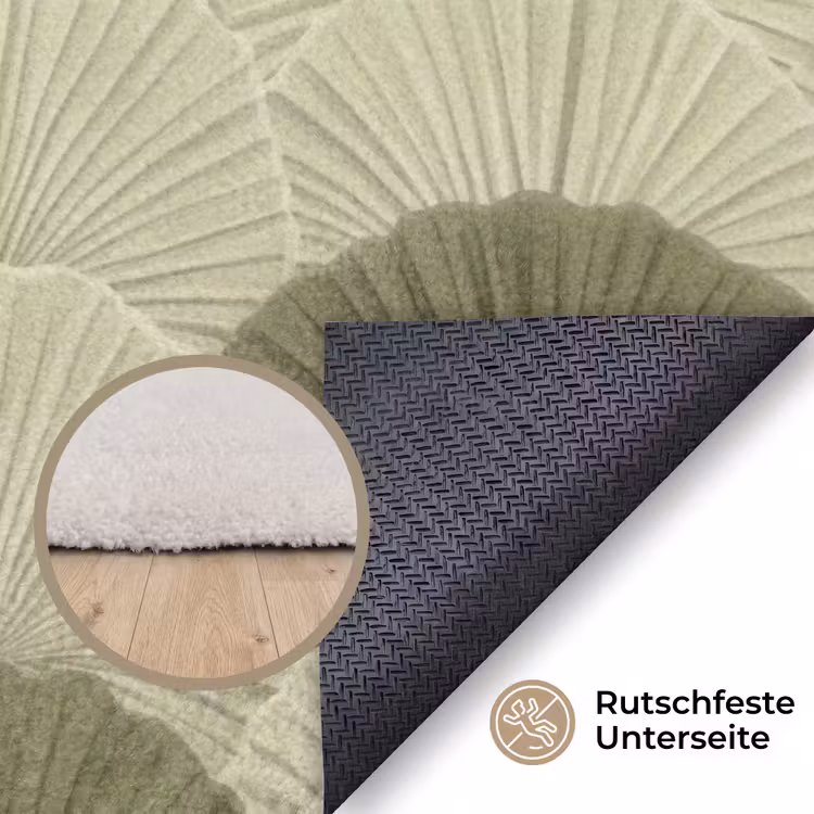 Bladeren - Structuur - Groen Vloerkleed Rechthoek klein 1091 -uniquesellingpoint_antislip_DE_DE