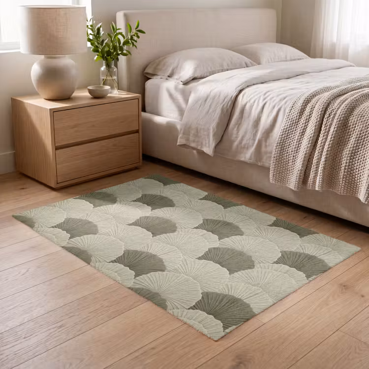 Bladeren - Structuur - Groen Vloerkleed Rechthoek klein 1091 -atmosphere_sfeer3_global