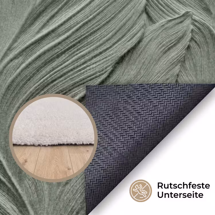 Bladeren - Textuur - Groen Vloerkleed Rechthoek klein 1091 -uniquesellingpoint_antislip_DE_DE