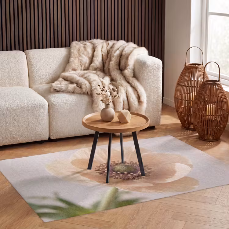 Bloem - Minimalistisch - Groen Vloerkleed Rechthoek klein -atmosphere_sfeer2_global