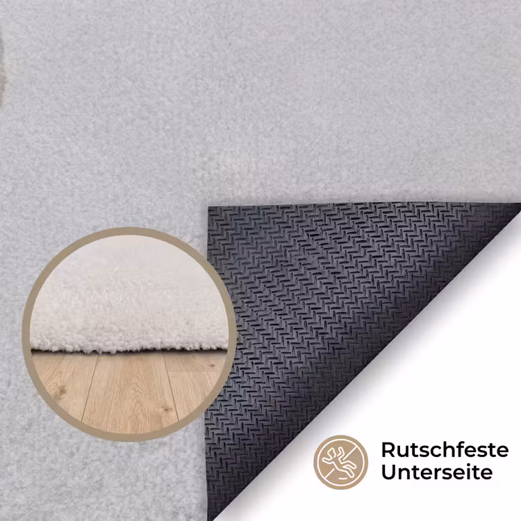 Bloem - Minimalistisch -Wit Vloerkleed Rechthoek klein -uniquesellingpoint_antislip_DE_DE