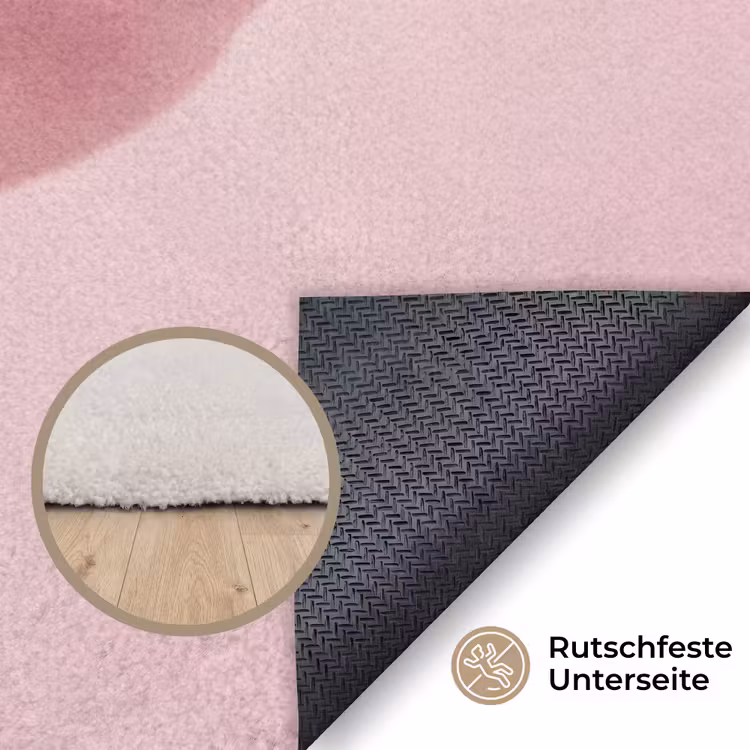 Bloem - Pioenroos - Roze Vloerkleed Rechthoek klein -uniquesellingpoint_antislip_DE_DE