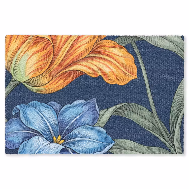 Teppich - Blumen – Botanik – Muster - Bloemen - Botanisch - Patroon Vloerkleed Rechthoek klein