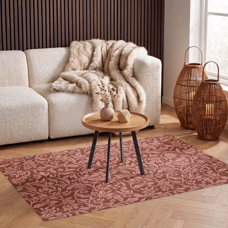 Bloemen - Print - Roze Vloerkleed Rechthoek klein 1091 -atmosphere_sfeer2_global