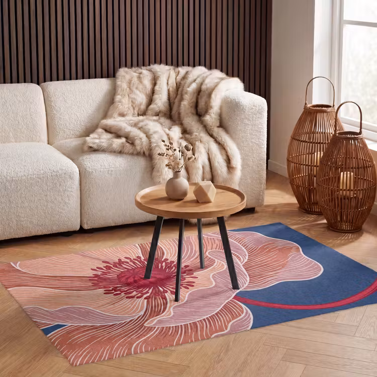 Teppich - Blumen – Modern – Abstrakt - Bloemen - Modern - Abstract Vloerkleed Rechthoek klein