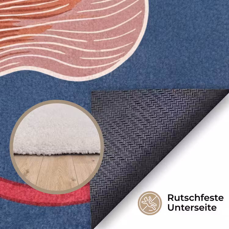 Teppich - Blumen – Modern – Abstrakt - Bloemen - Modern - Abstract Vloerkleed Rechthoek klein
