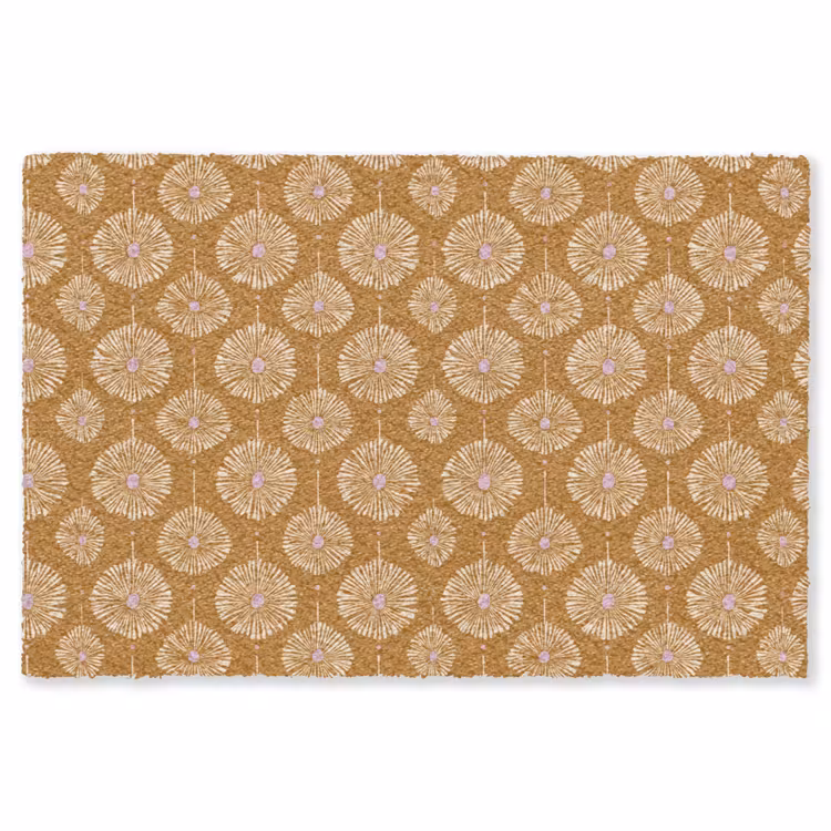Bloemen - Modern - Oker Vloerkleed Rechthoek klein 1091 -3d