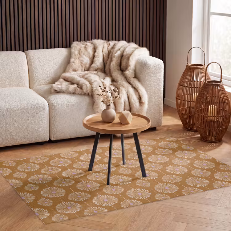 Bloemen - Modern - Oker Vloerkleed Rechthoek klein 1091 -atmosphere_sfeer2_global