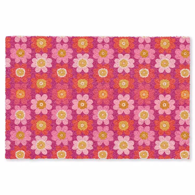 Bloemen - Retro - Kleurrijk Vloerkleed Rechthoek klein 1091 -3d