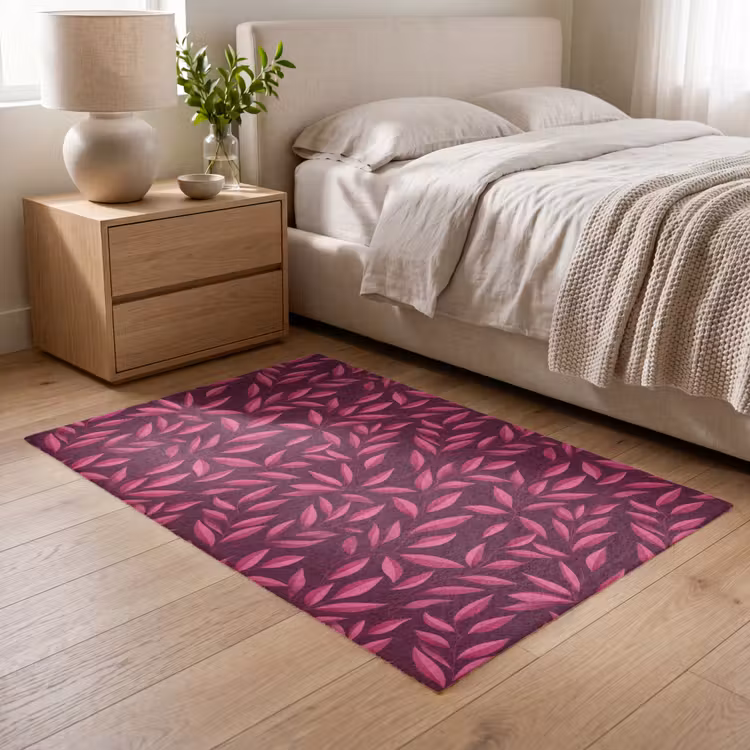 Bloemen - Roze - Natuur - Patroon Vloerkleed Rechthoek klein 1091 -atmosphere_sfeer3_global