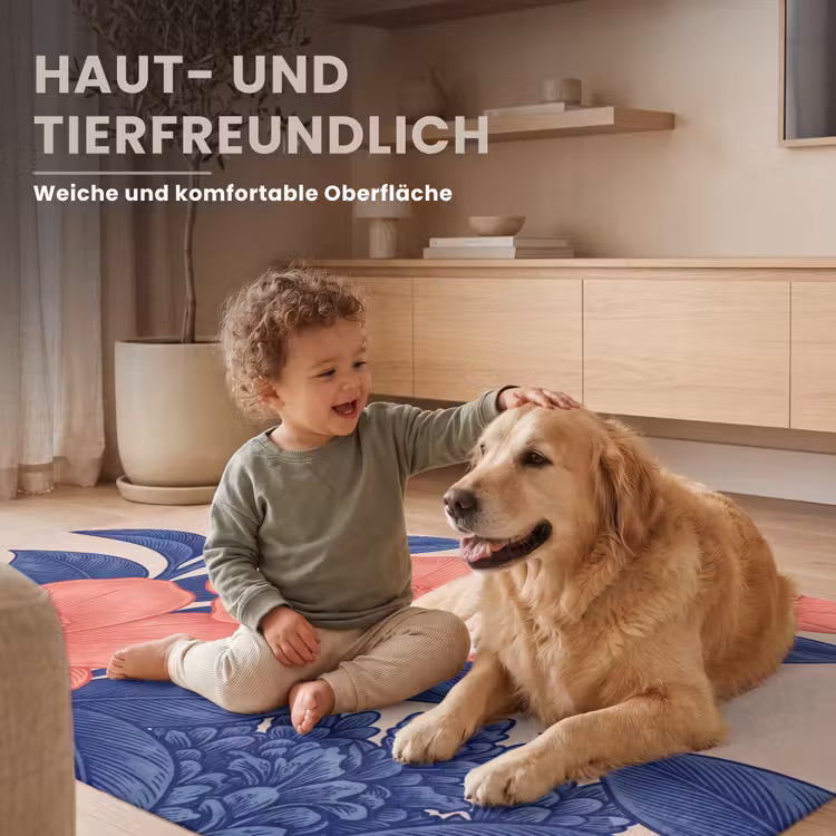 Teppich - Blüten – Blätter – Botanik - Bloemen - Bladeren - Botanisch Vloerkleed Rechthoek klein