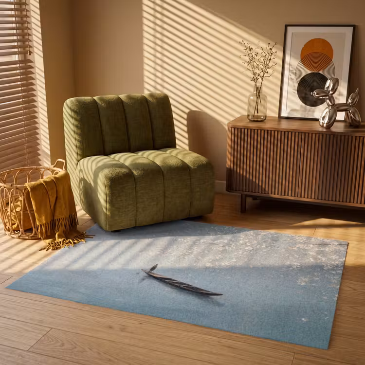 Bloesems - Minimalistisch - Wateroppervlak - Boot Vloerkleed Rechthoek klein -atmosphere_sfeer1_global