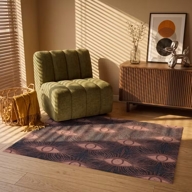 Boheems - Oog - Bruin Vloerkleed Rechthoek klein 1091 -atmosphere_sfeer1_global