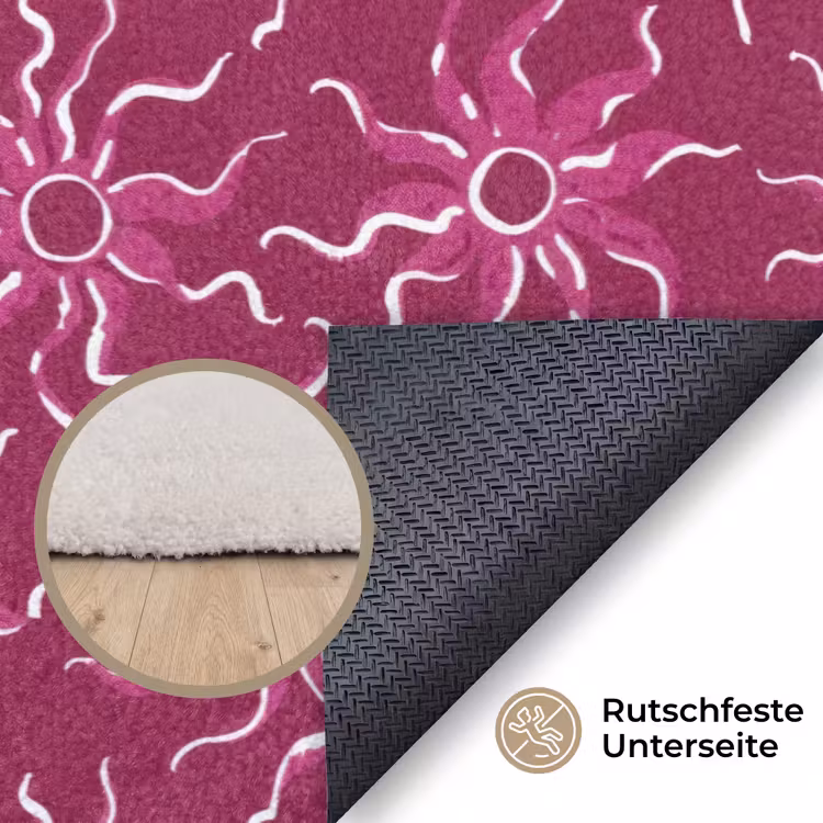 Bohemian - Zon - Magenta Vloerkleed Rechthoek klein 1091 -uniquesellingpoint_antislip_DE_DE