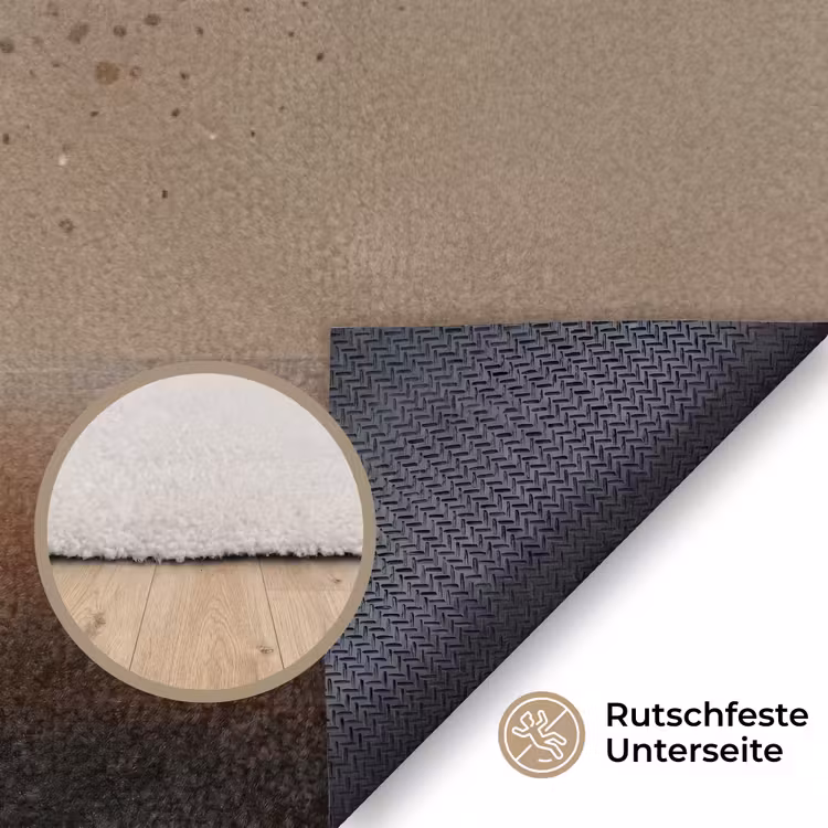 Bootje - Blaadjes - Goud - Water Vloerkleed Rechthoek klein -uniquesellingpoint_antislip_DE_DE
